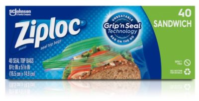 Ziploc Seal Top Bags, Sandwich - 40 bags